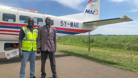 Pastor Elisama Edward and Dispatch Team Leader Thomas Titus