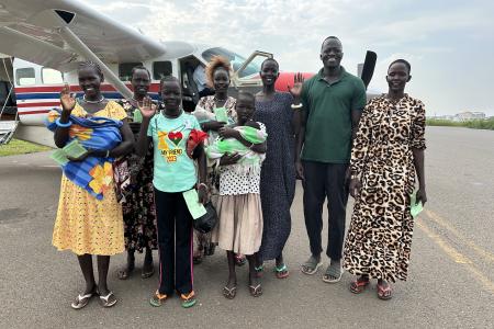 Seven women fly back to Tonj after Fistula Surgery 