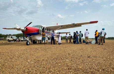 Loading the aircraft at Kapoeta airstrip