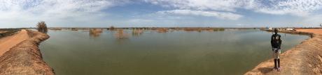 Dikes hold back the food waters at Rubkona airstrip