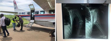 Disembarking MAF in Juba - Elisama's X-ray 