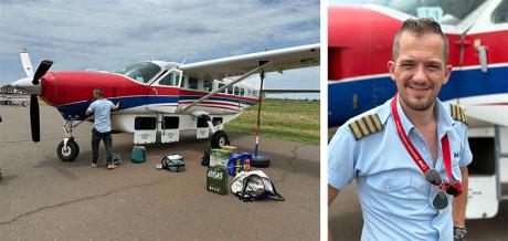 Pilot Ide Lands in Juba International Airport with The Bucket Ministry