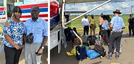 Light For the World South Sudan Team disembarking in Juba 