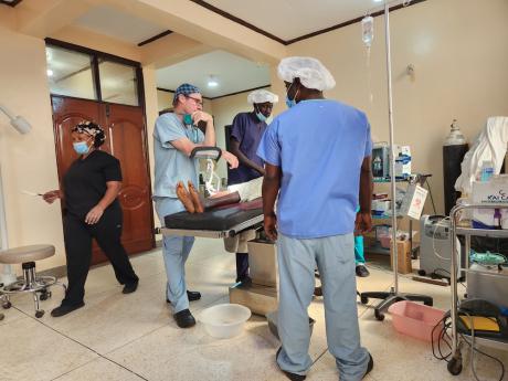 Dr Andrew Browning in the operating theatre 