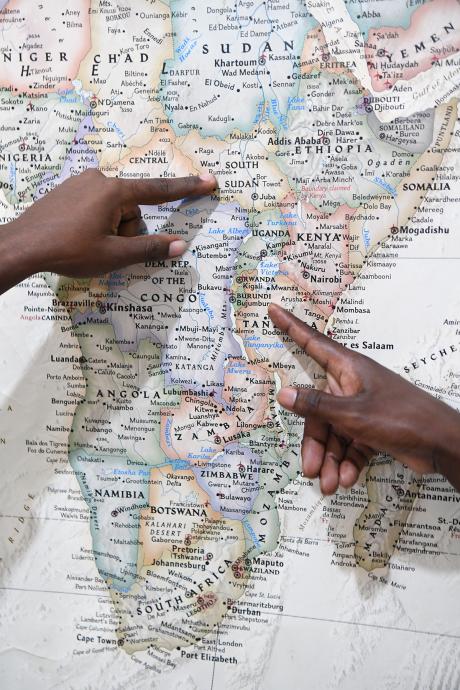 Map of South Sudan and Burundi