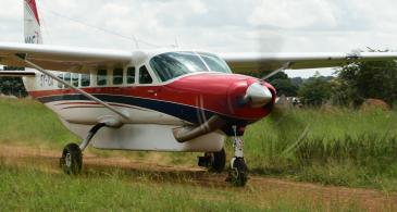 Aircraft on airstrip